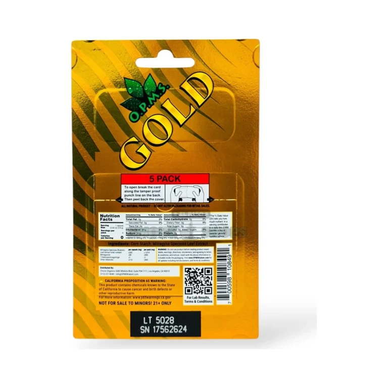 OPMS Gold Capsules 5 Capsules close-up at El Paso Smoke Shop, in stock near me for same-day pickup