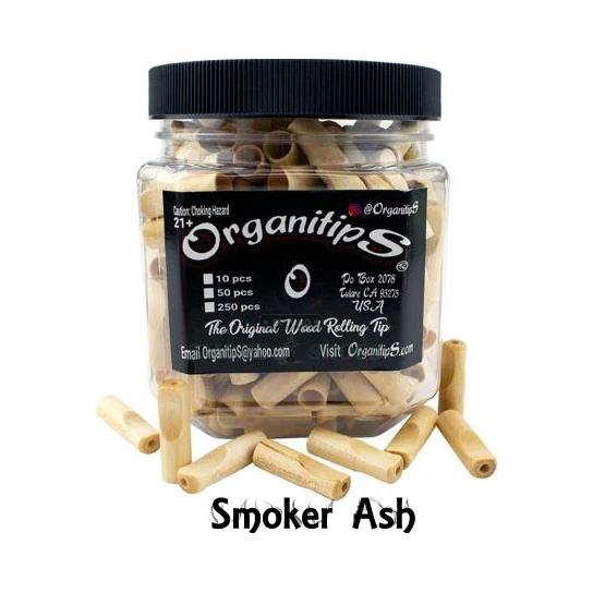 Organitips natural wood filter tips jar in El Paso, 250 solid wood crutch tips, same-day in-store pickup