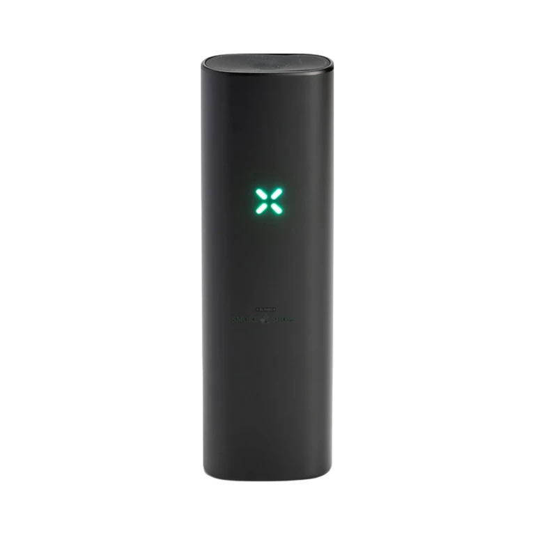 Pax Plus vaporizer front view in El Paso, LED petal indicator and single button, dual-use dry herb and concentrate device