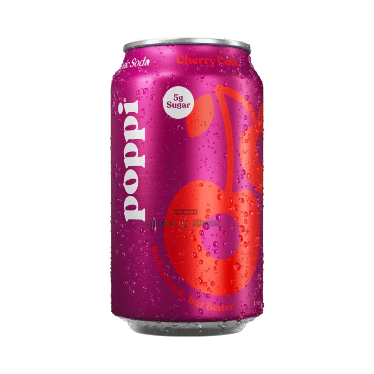 Prebiotic Soda Poppi Cherry Cola at El Paso Smoke Shop, in stock for same-day pickup