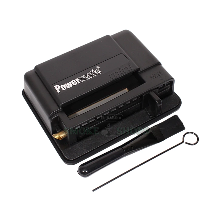 Black Powermatic Mini cigarette injector in El Paso, compact hand-lever tube filler, same-day pickup at 10 stores