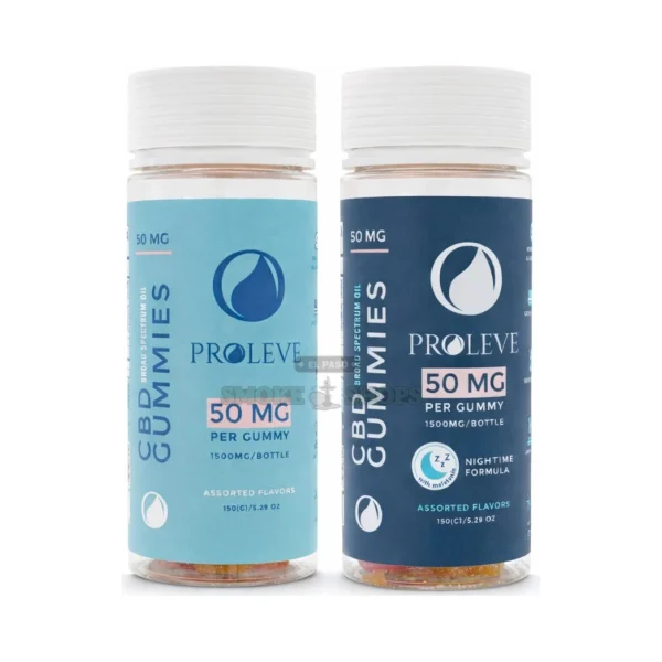 Proleve 30 Count Sour Gummies broad-spectrum CBD bottle in El Paso, 30 fruit-slice gummies, same-day pickup
