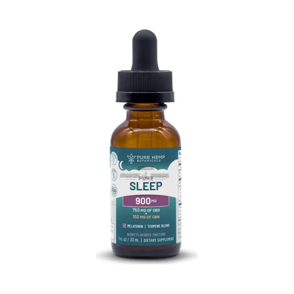 Pure Hemp Botanicals Pure Sleep CBD+CBN 900mg tincture 30 mL amber bottle in El Paso, 750mg CBD + 150mg CBN