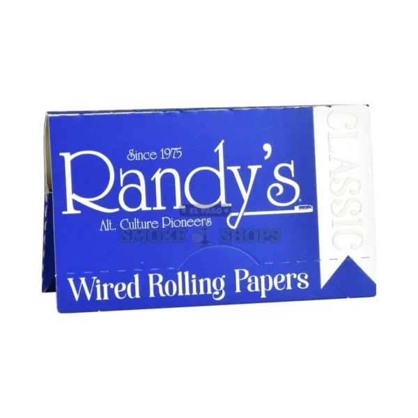 Randy's Blue Classic Wired rolling papers booklet in El Paso, 1 1/4 size, 77 mm, with built-in wire, same-day pickup