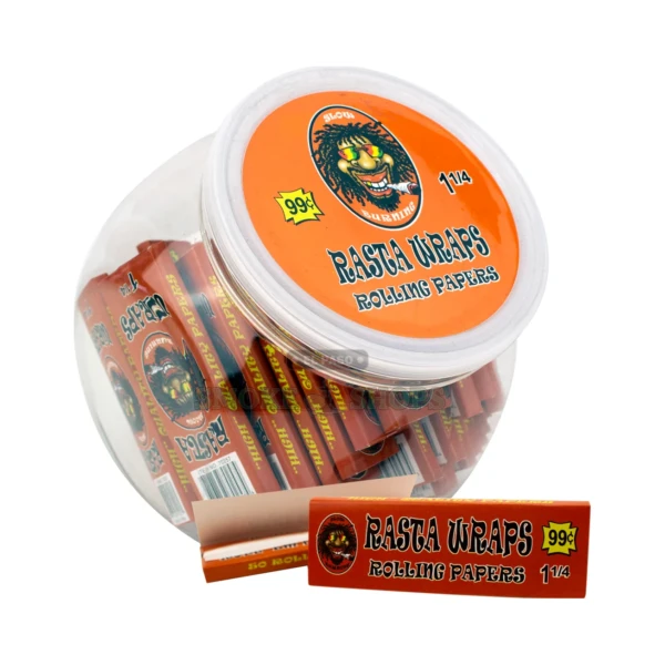 Rasta Wraps 1 1/4 rolling papers booklet in El Paso, 78mm size with 50 gummed sheets, same-day in-store pickup