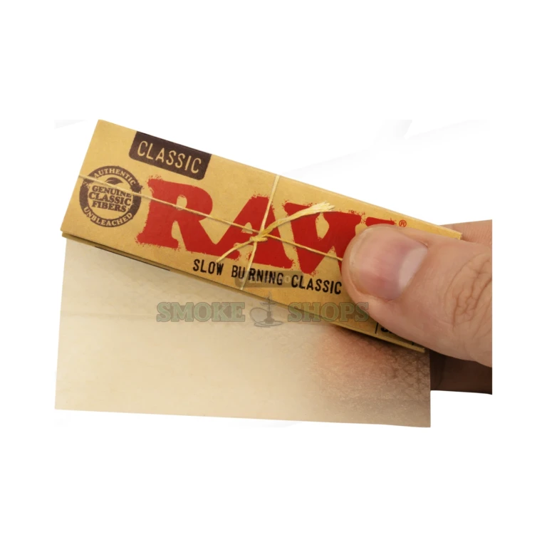RAW Classic 1 1/4 rolling papers pack in El Paso, natural acacia gum line, Spanish size, same-day pickup