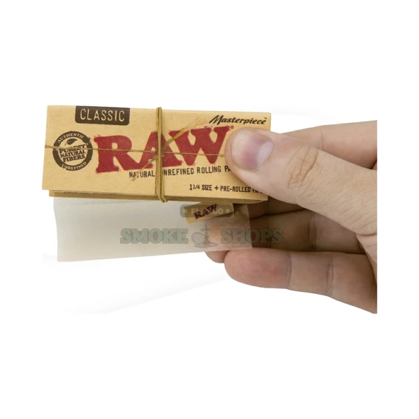 RAW Classic 1 1/4 rolling papers pack in El Paso, unbleached hemp and flax, 50 leaves, same-day pickup