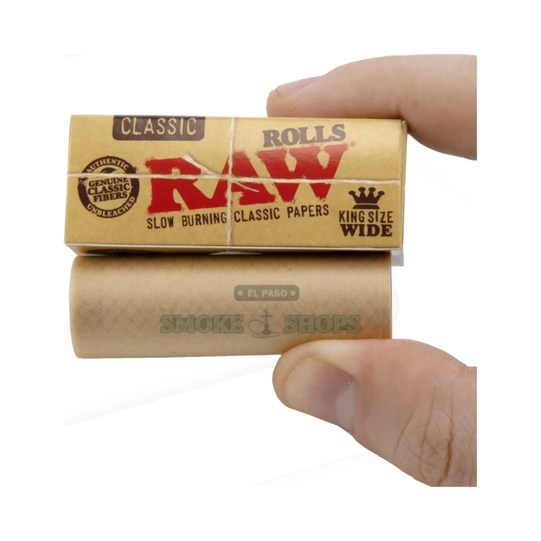RAW criss-cross watermark on Classic King Size hemp rolling paper roll in El Paso, vegan, same-day pickup