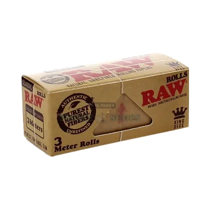 RAW Classic 3 Meter Roll King Size unbleached hemp rolling paper in El Paso, continuous roll, same-day pickup