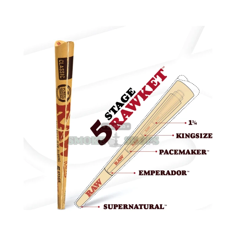 RAW 5 Stage Rawket variety pack five cone sizes in El Paso, natural hemp paper, in stock for pickup