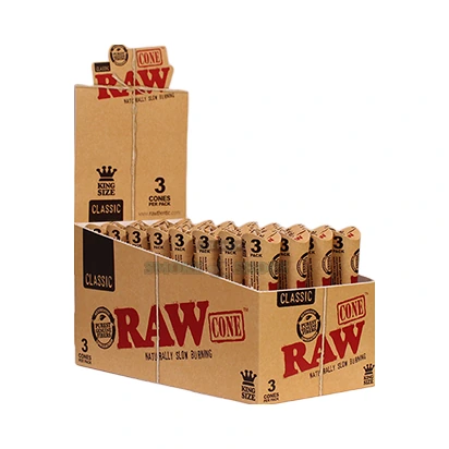 RAW Classic Kingsize Cones pack in El Paso, king size pre-rolled cones with natural unbleached paper, same-day pickup