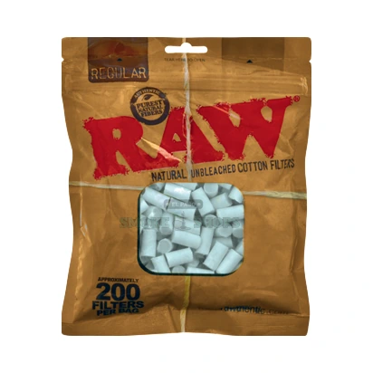 RAW Cotton Filter Tips 200ct pack in El Paso, slim unbleached chlorine-free cotton filter plugs, same-day pickup