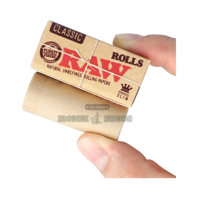 RAW Organic Hemp Rolls booklet in El Paso, 5 meter unbleached hemp paper on a continuous roll, same-day pickup