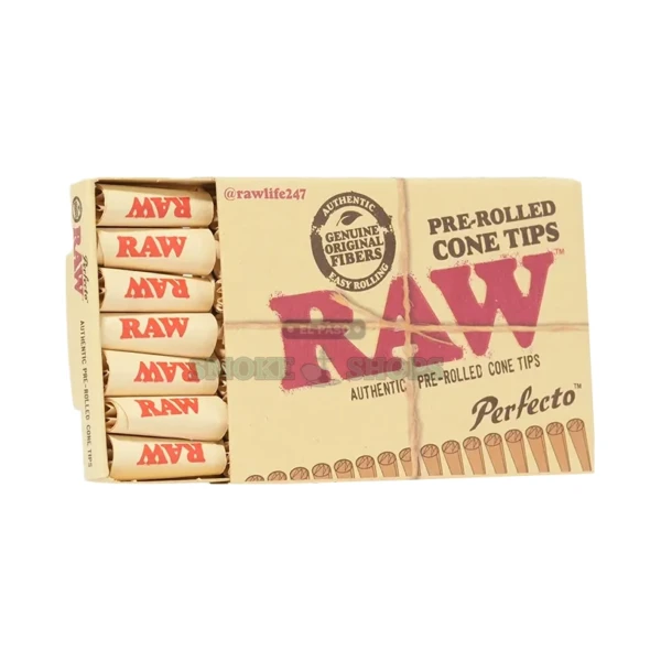 RAW Perfecto Prerolled Cone Tips in El Paso, Unbleached Hemp