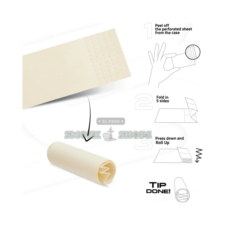 RAW Perforated Wide Tips booklet in El Paso, 50 unbleached cotton-blend filter tips, same-day in-store pickup