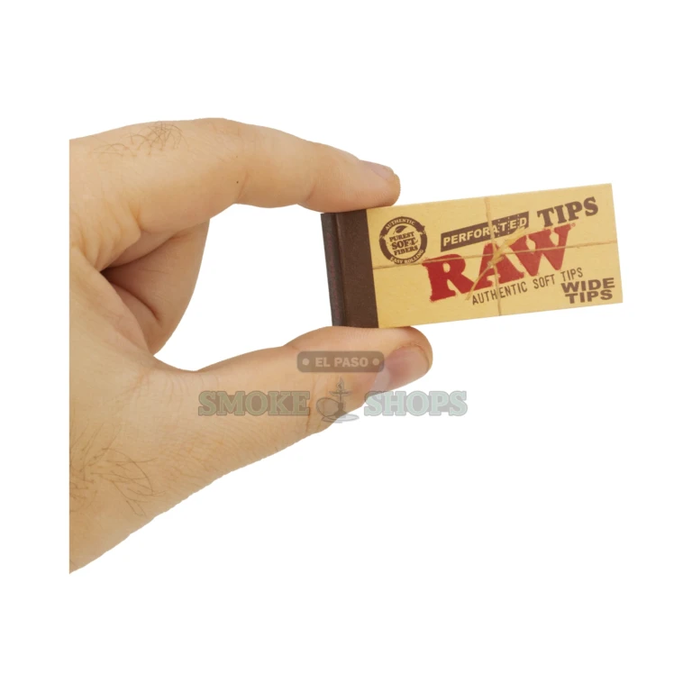 RAW Perforated Wide Tips booklet in El Paso, 50 unbleached cotton-blend filter tips, same-day in-store pickup