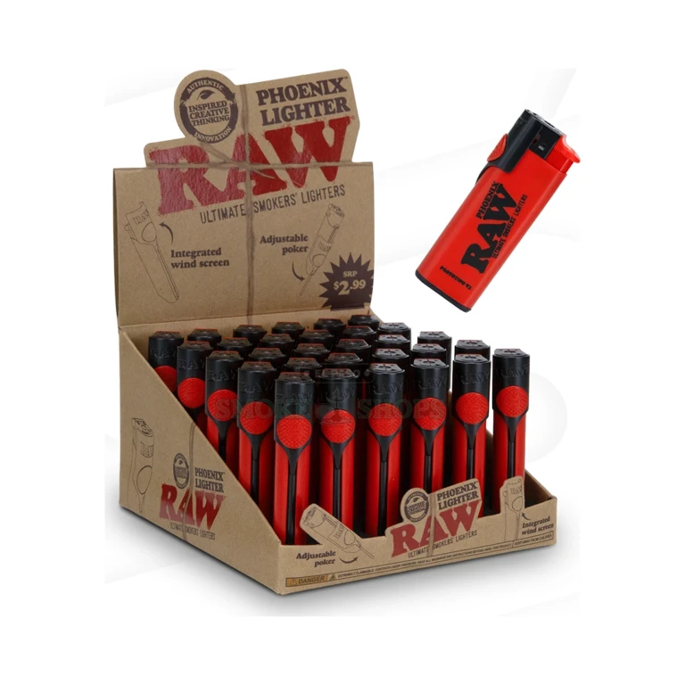 RAW Phoenix Lighter black electric ignition top view, refillable windproof butane lighter in El Paso, reserve in store