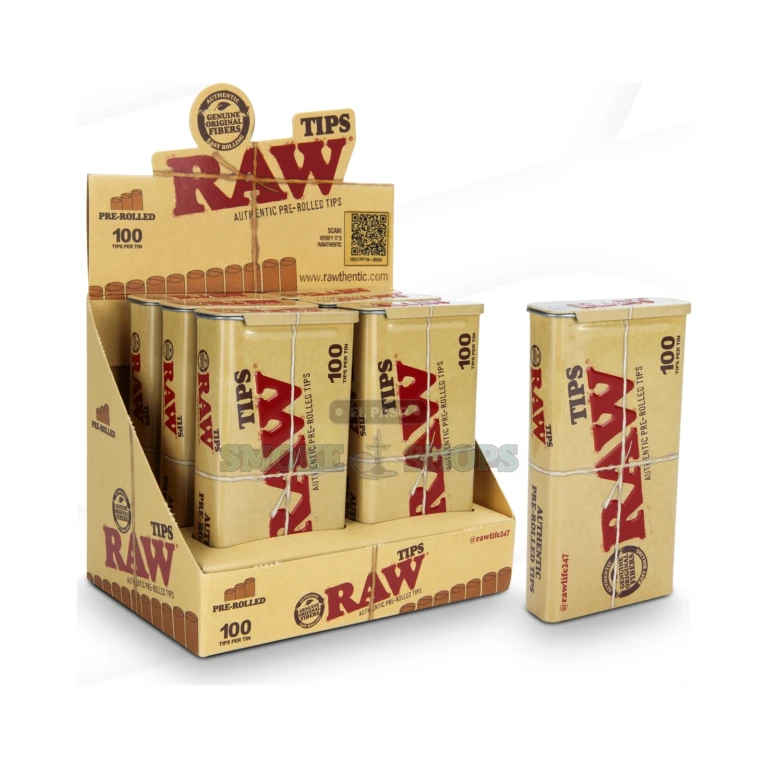 RAW unbleached pre-rolled tips for hand-rolling in El Paso, natural vegan fibers, pick up today