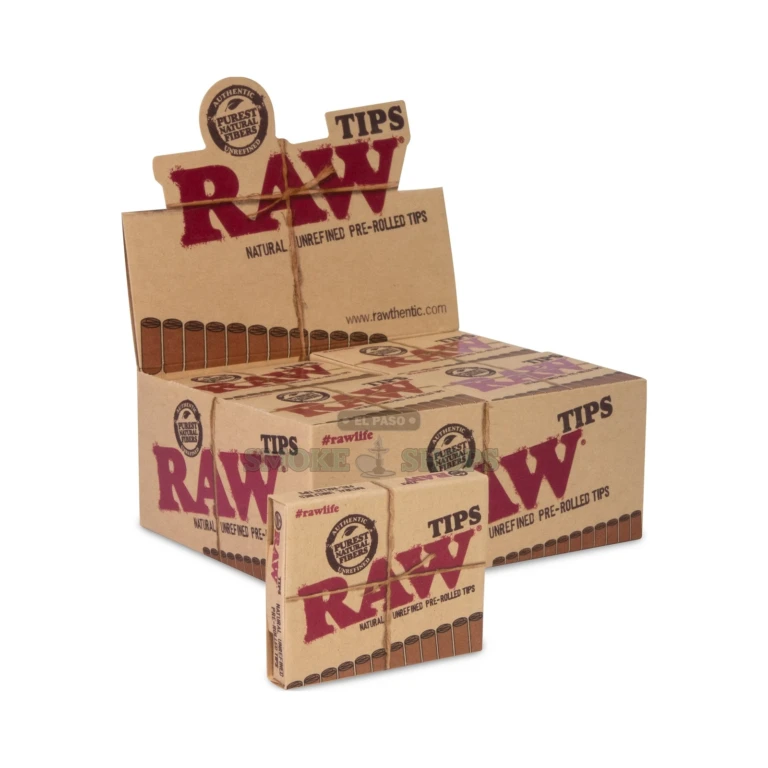 RAW pre-rolled straight tips pack detail in El Paso, machine-rolled filter crutches, same-day in-store pickup