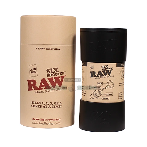 RAW Six Shooter cone loader in El Paso, fills 1, 2, 3, or 6 pre-rolled cones, same-day pickup at 10 stores