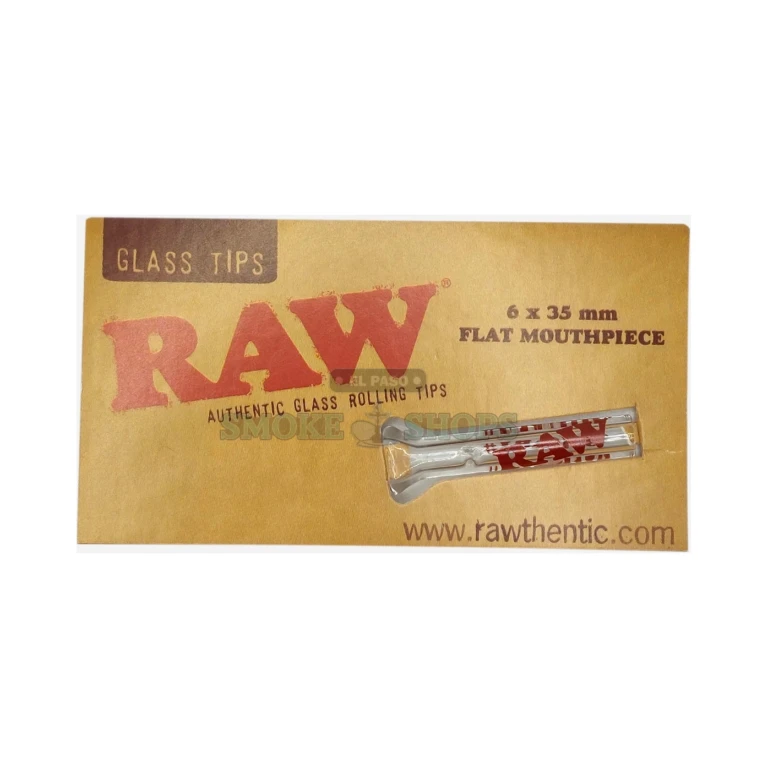 RAW Slim Glass Tip in El Paso, slim glass filter tip mouthpiece detail showing pinched dimple design