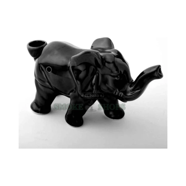 Black Ceramic Elephant Pipe by Roast & Toast in El Paso