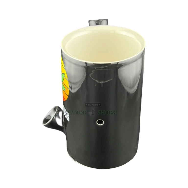 Cannaboss Mug ceramic pipe handle and mouthpiece view in El Paso, half-moon handle, same-day pickup