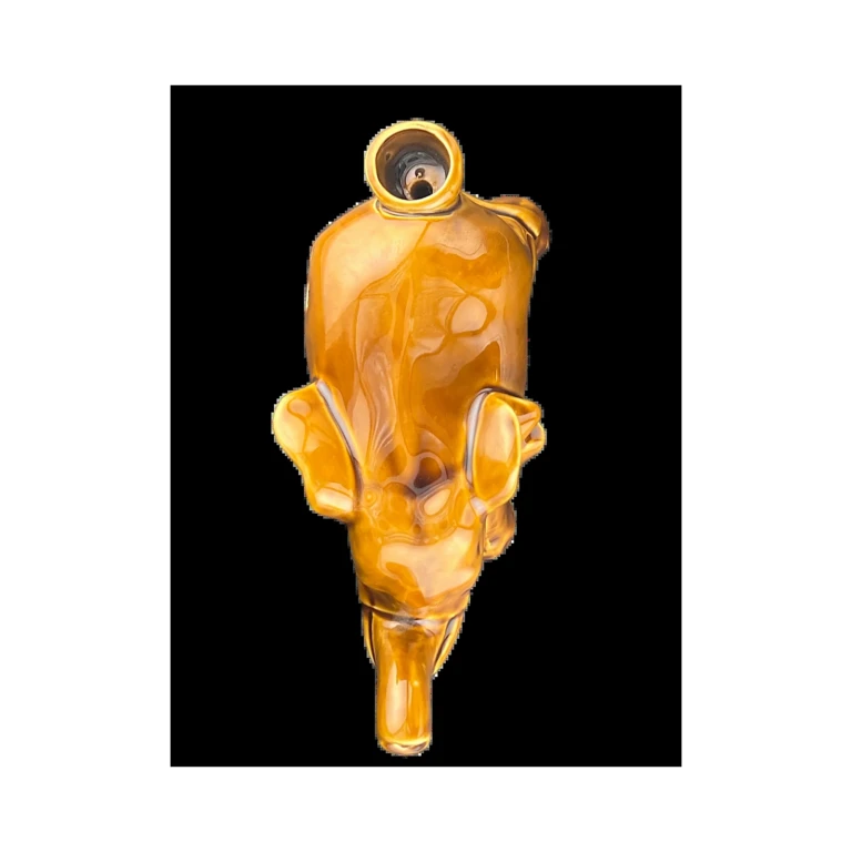 Roast & Toast Elephant Pipe in El Paso, glazed ceramic hand pipe with deep bowl, side carb, same-day pickup
