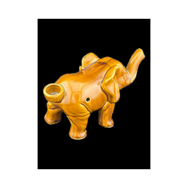 Roast & Toast Elephant Pipe in El Paso, Glazed Ceramic Hand Pipe