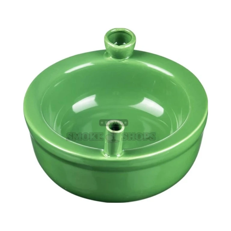 Green Cereal Bowl ceramic pipe handle and side carb hole in El Paso, airflow control, same-day pickup
