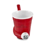 Red Beer Pong Cup Ceramic Mug Pipe in El Paso, Roast & Toast thumbnail