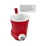 Red Beer Pong Cup Ceramic Mug Pipe in El Paso, Roast & Toast thumbnail