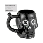 Roast & Toast Black Skull Mug Pipe in El Paso, 15oz Ceramic thumbnail