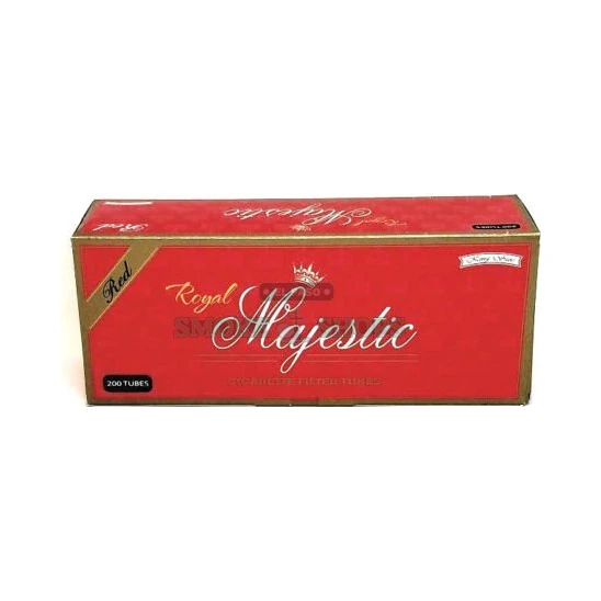 Majestic king size filtered cigarette tubes box in El Paso, 200 count roll-your-own tubes, same-day pickup
