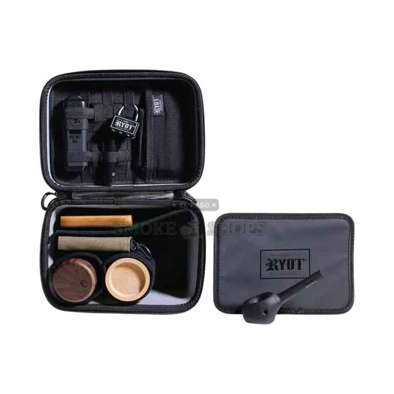 RYOT Large Safe Case in El Paso side profile, 4.0L hard-shell smell-proof case with SmellSafe carbon lining