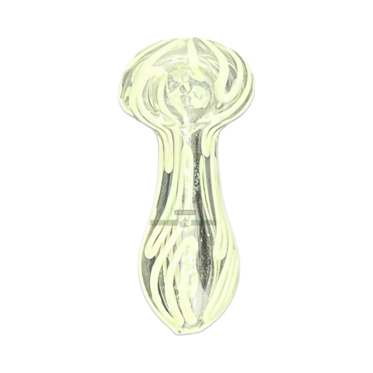 Samesies borosilicate hand pipe mouthpiece in El Paso, rounded 5 mm tip and left-side carb, glass spoon pipe
