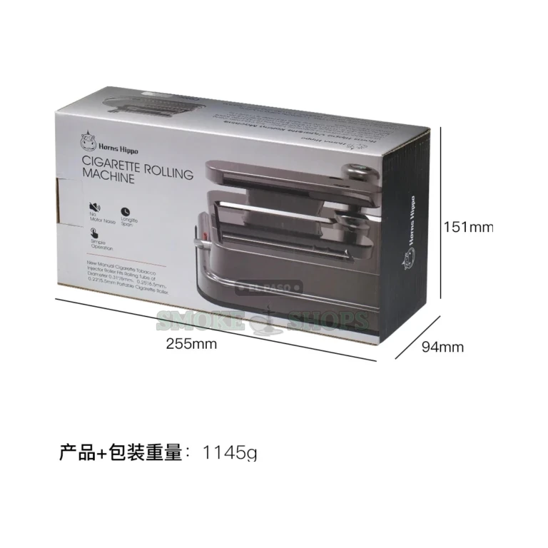 Shiny Metal Cigarette Injector in El Paso, reusable handheld metal tool that packs loose tobacco into filter tubes