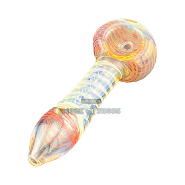 Short Mid White Spiral Spoon in stock at El Paso Smoke Shop, near me for same-day pickup