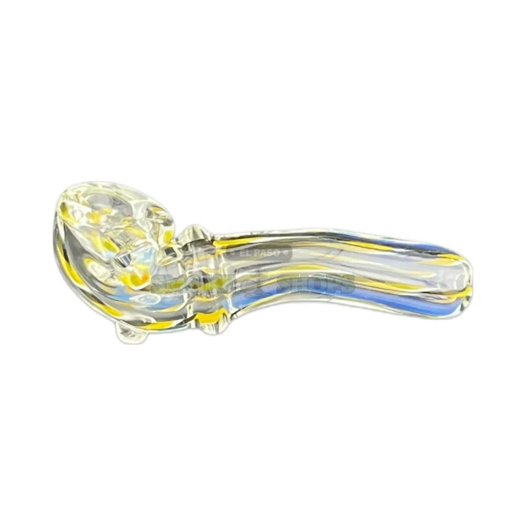 Shortlock short glass pipe side view in El Paso, compact spoon shape, hand pipe near me