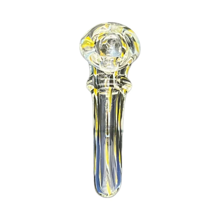 Shortlock borosilicate hand pipe straw mouthpiece in El Paso, left-side carb hole, glass pipe near me