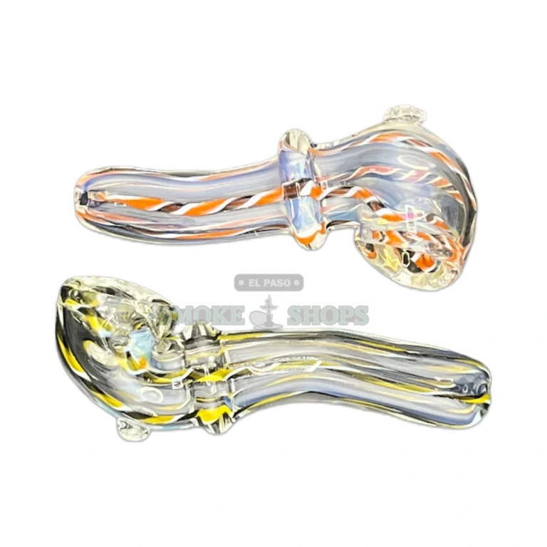 Shortlock glass spoon pipe standing upright in El Paso, about 85 mm long, in stock near me