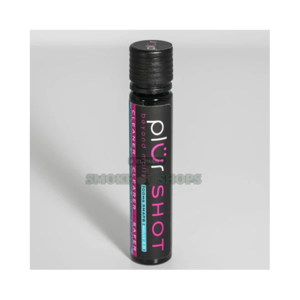 Shrum Plur 1oz Shot with 100mg 5-MAPB front label in El Paso, lemon liquid shot, same-day pickup