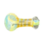 Silver Dwarf Glass Spoon Hand Pipe thumbnail