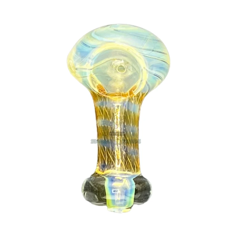 Silver Dwarf borosilicate hand pipe with flat mouthpiece in El Paso, about 72 mm long with a 4 mm carb, glass pipe