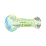 Silver Dwarf Glass Spoon Hand Pipe thumbnail