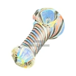 Silver Swirly Glass Spoon Hand Pipe thumbnail