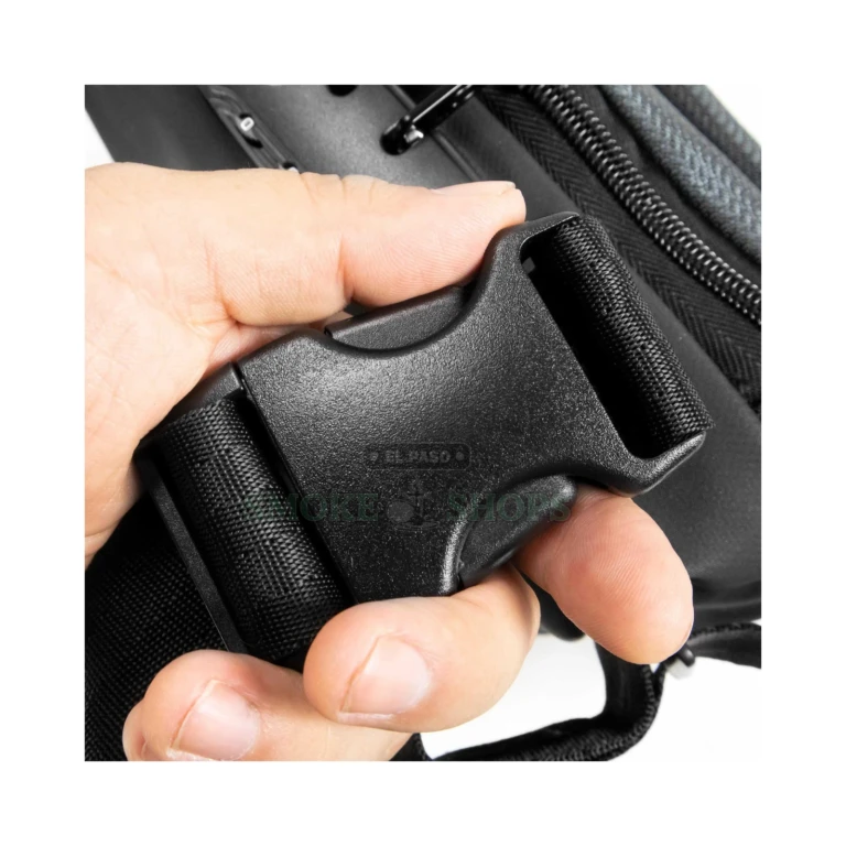 Skunk Drifter Crossbody smell-proof bag adjustable strap detail in El Paso, slim crossbody carry, pick up today