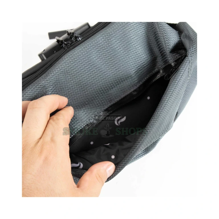 Skunk Drifter Crossbody Small bag detail in El Paso, activated carbon smell-proof lining and zipper, $54.99