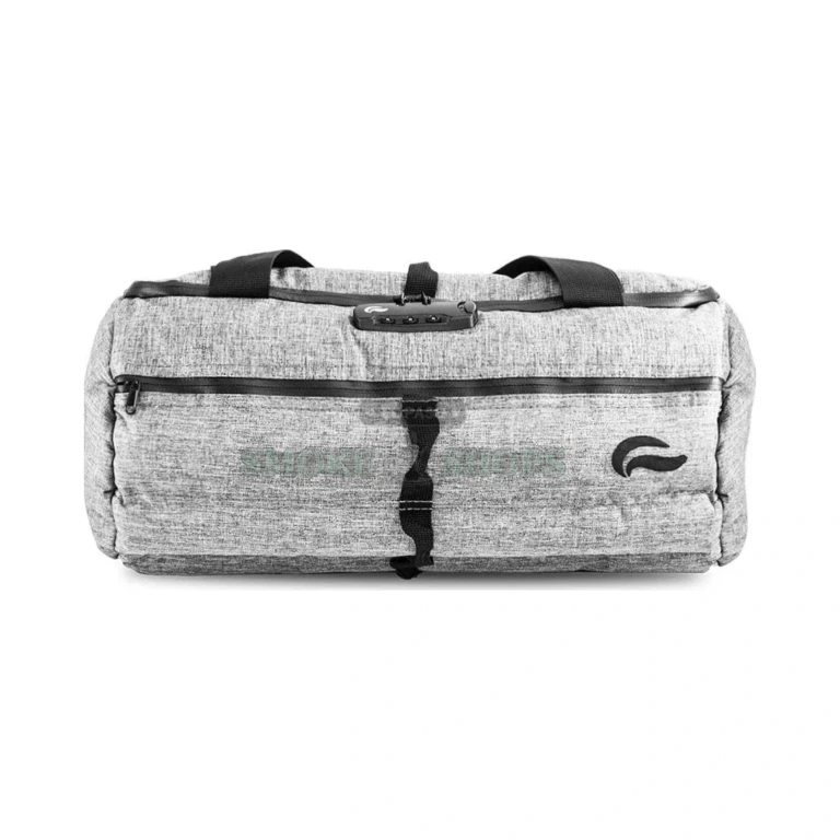 Skunk Duffle Tube 16" smell-proof duffle interior in El Paso showing padded compartment and organizer straps