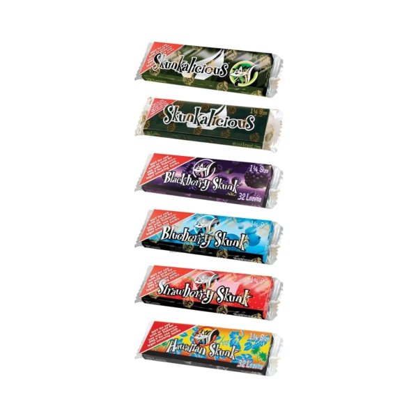Skunk Papers hemp rolling papers booklet in El Paso, cross-weave slow-burn watermark, natural acacia gum, same-day pickup